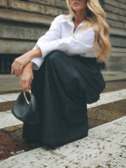 Elegant High-waist Wide-leg Jeans