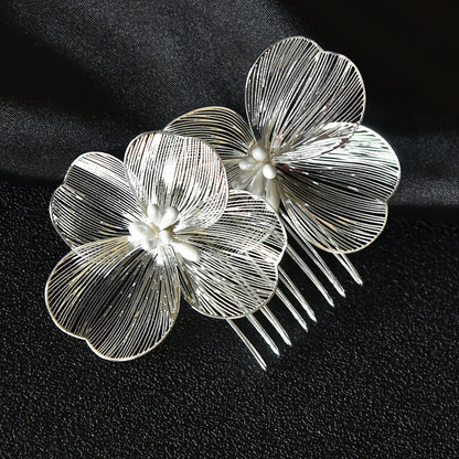 Bridal Headdress Super Fairy Golden Flower Comb