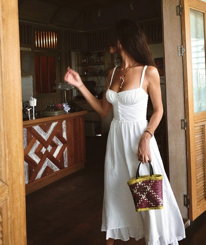 French Retro Dress Women's Sling Design