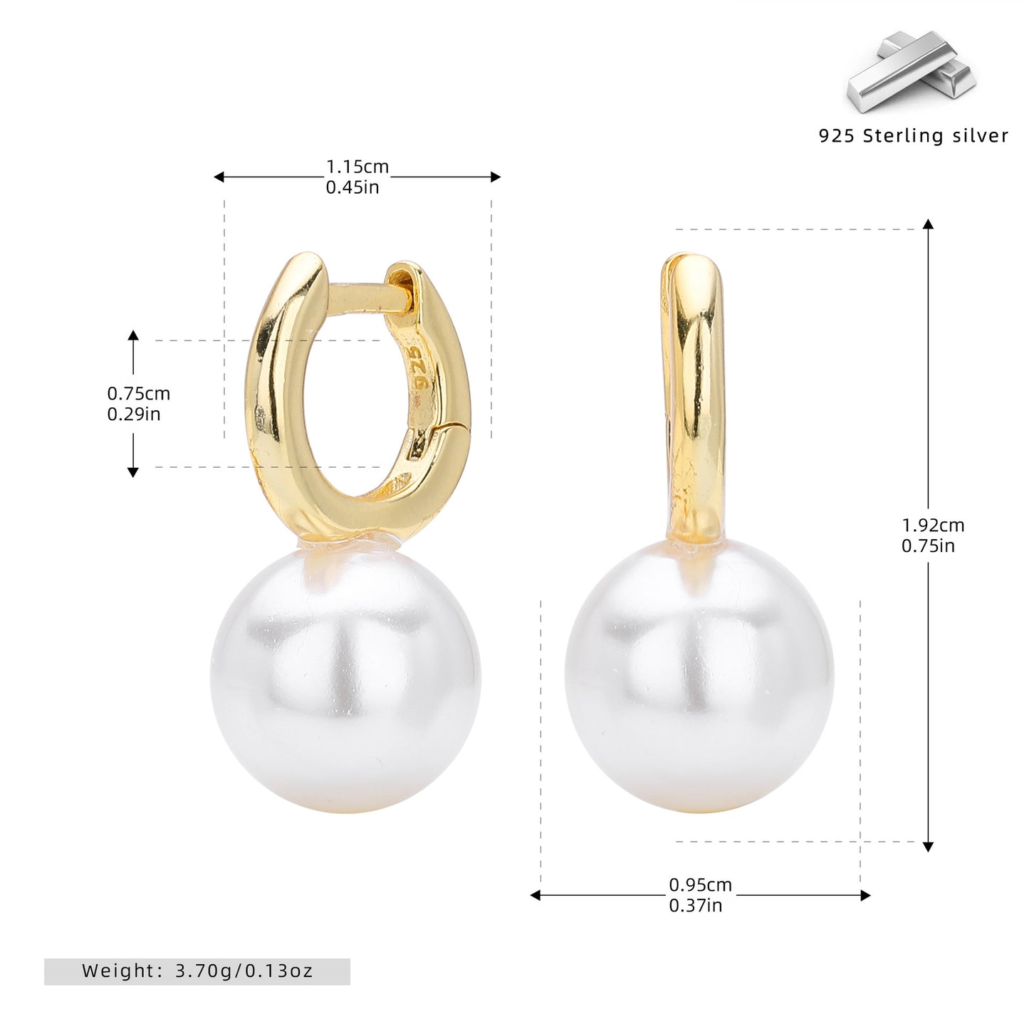 Sterling Silver Temperamental Fairy Pearl Earrings