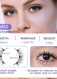 EM023 Eyelashes No Clip