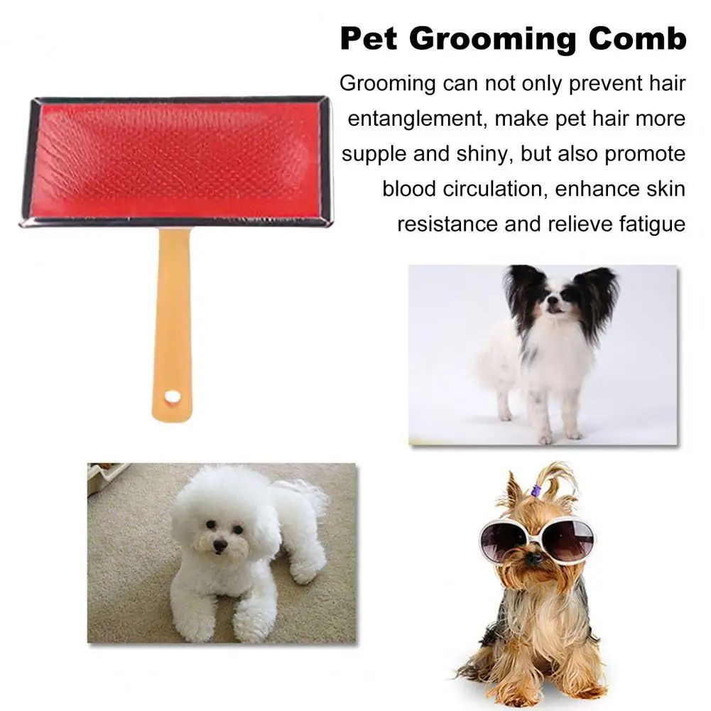 Pet Grooming Comb Durable Dog Cat Brush Gentle Stainless Steel Pet Comb For Removing Fur Tangles Safe Grooming Tool For Pets
