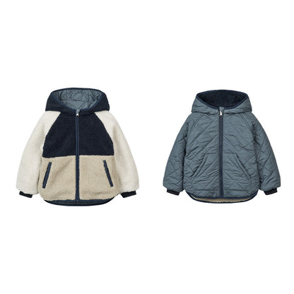 The Dual Voyager: Double-Sided Wear Hooded Cotton Jacket