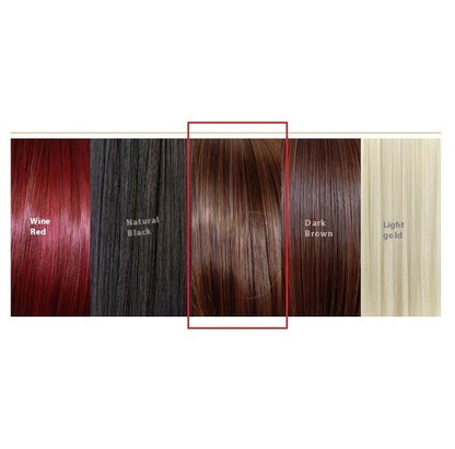 Mid-length Straight Hair Hand-woven Front Lace Synthetic Wigs