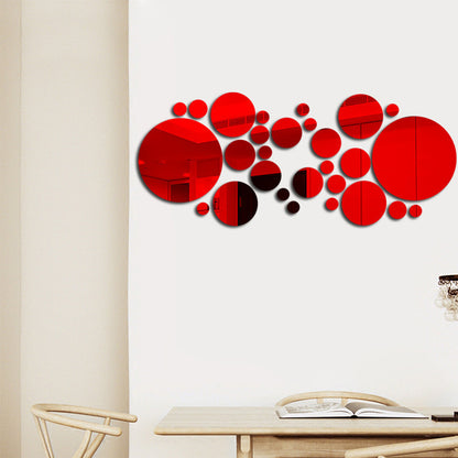 Big And Small Circles Mirror Sticker 3D Stereo Acrylic Wall Decoration