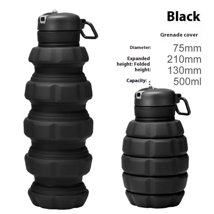 Grenade Camouflage Water Bottle Portable Silicone