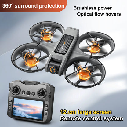 S156 Brushless Drone With Remote Control And Screen, Racing Drone For Aerial Photography, HD Quadcopters With Optical Flow Positioning
