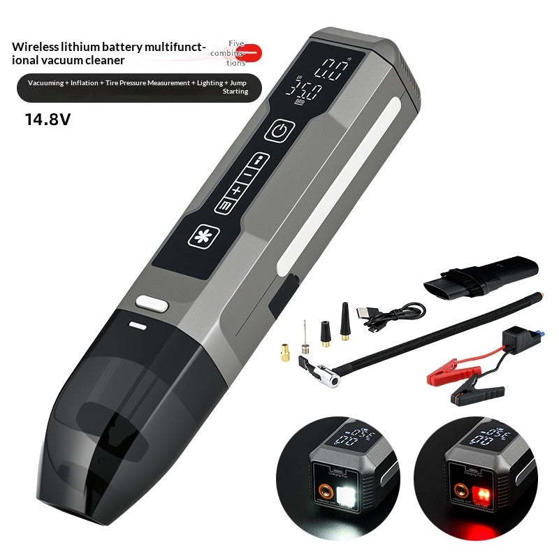 Wireless Inflator With Power Bank Multifunctional 4-in-1 High-power Car And Home Vacuum Cleaner