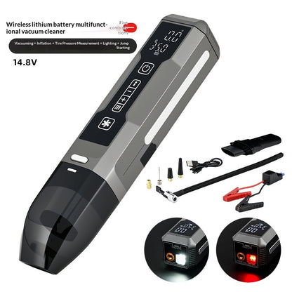 Wireless Inflator With Power Bank Multifunctional 4-in-1 High-power Car And Home Vacuum Cleaner