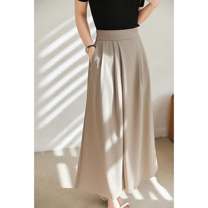 Stacked Design Loose Women's Wide-leg Pants