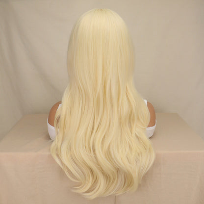 Light Golden Cosplay Wig Micro Curly Long Wig