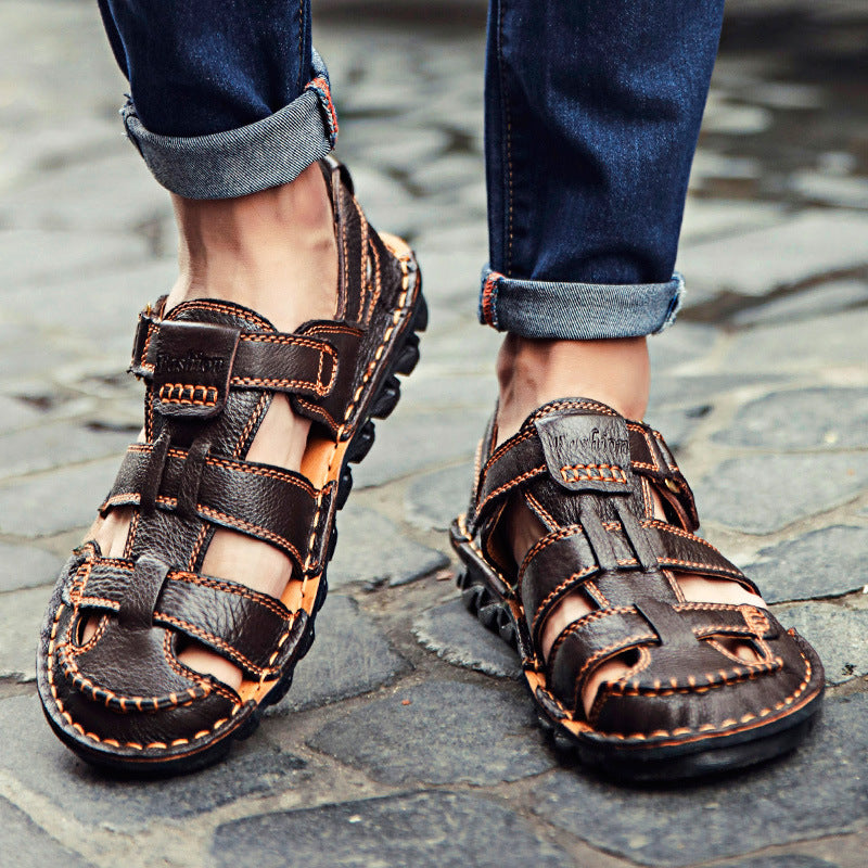 Non-Slip Sovereign: Men’s Baotou Performance Beach Sandals