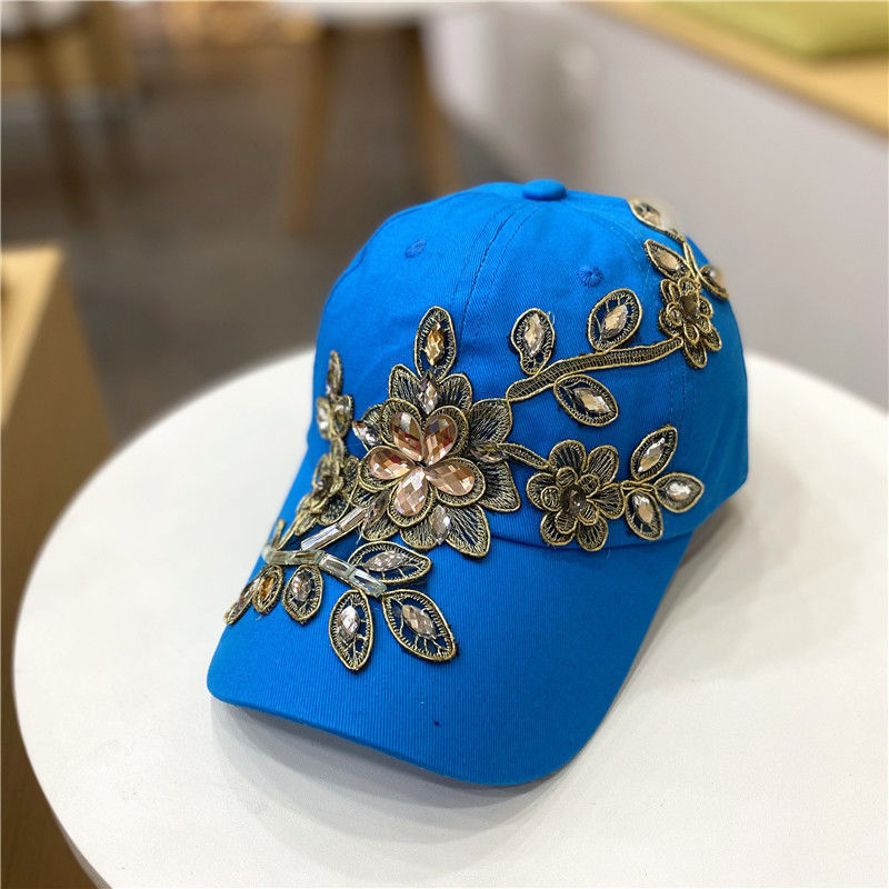 European And American Style Casual All-match Gold Silk Flower Cowboy Hat