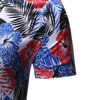 Lush Summer Beach Short Sleeve Floral Fashion Shirt