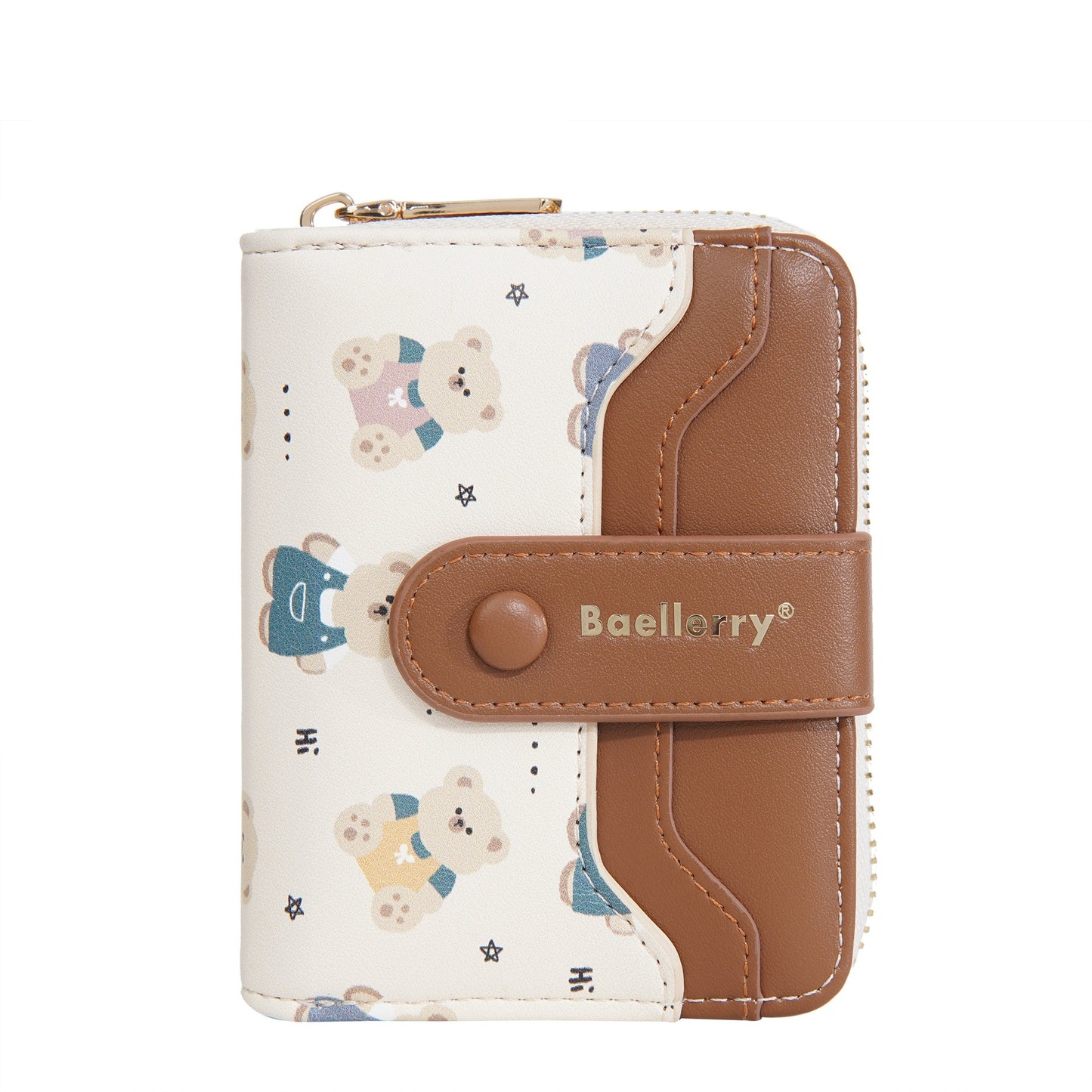 Short Little Bear Cartoon Printed Women's Wallet