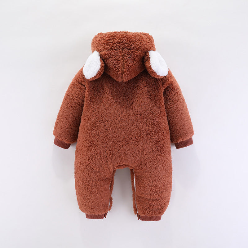 The Thermal Jumpsuit: Thickened Hooded Cotton Romper