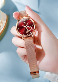 Mesh Belt Rose Shell Red