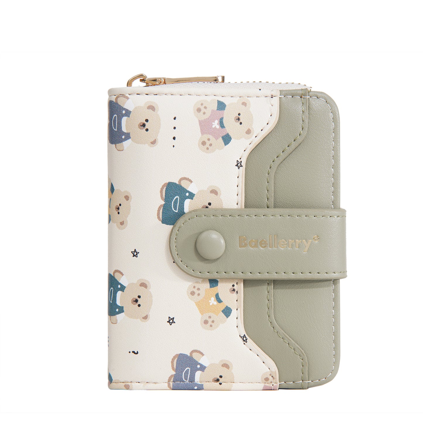 Short Little Bear Cartoon Printed Women's Wallet