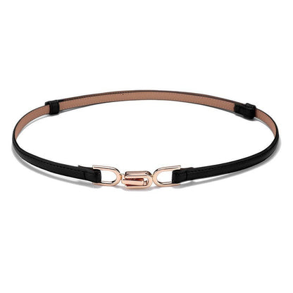 Punch-free Matte Buckle Adjustment Belt Women