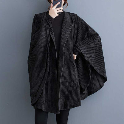 Corduroy Batwing Shirt All-matchloose Coat