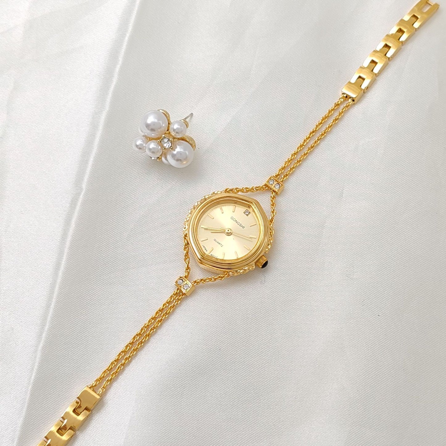 Womens Midancient Oval Colorful Treasure Rainbow Light Luxury Watch