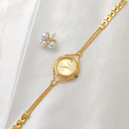 Womens Midancient Oval Colorful Treasure Rainbow Light Luxury Watch