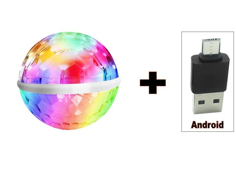 RGB Mobile Usb Android Apple Rotating Elf Stage Light
