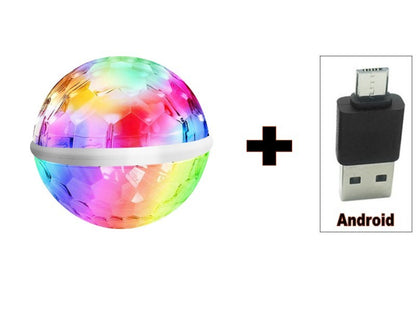 RGB Mobile Usb Android Apple Rotating Elf Stage Light