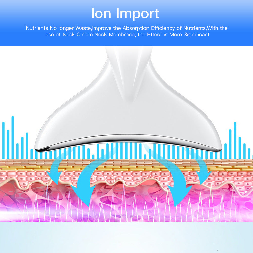 EMS Microcurrent Neck & Face Lifting Device | 3-Color LED Photon Therapy for Skin Tightening & Double Chin Reduction