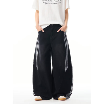 Retro Large Pocket Machete Jeans For Women