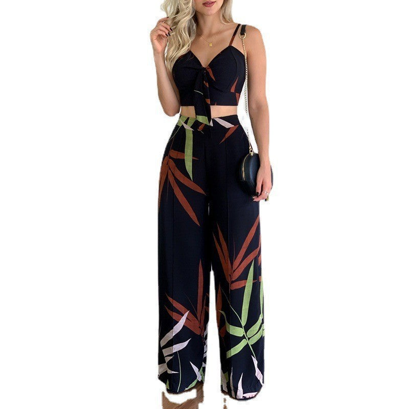 Printed Casual Pants Set For Women