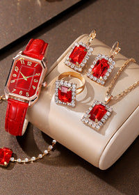 Red five piece set