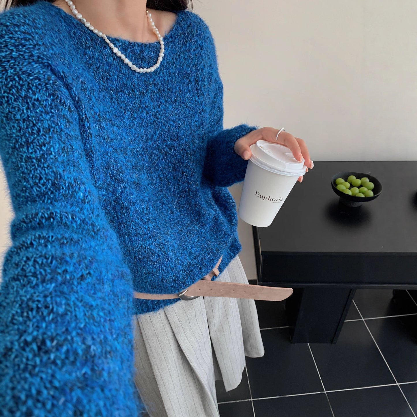 Korean Classic Round Neck High-grade Loose Soft And Glutinous Wear Knitted Sweater