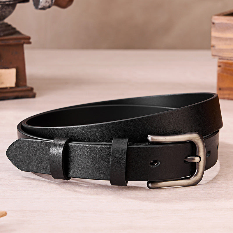 First Layer Cow Leather Belt Women's New
