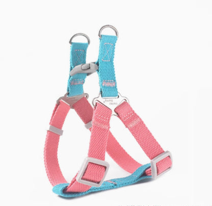 Contrast Color Vest-style Pet's Chest-back Traction Dog Leash