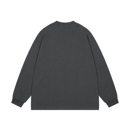 Solid Color Fashion Long Sleeve T-shirt Men