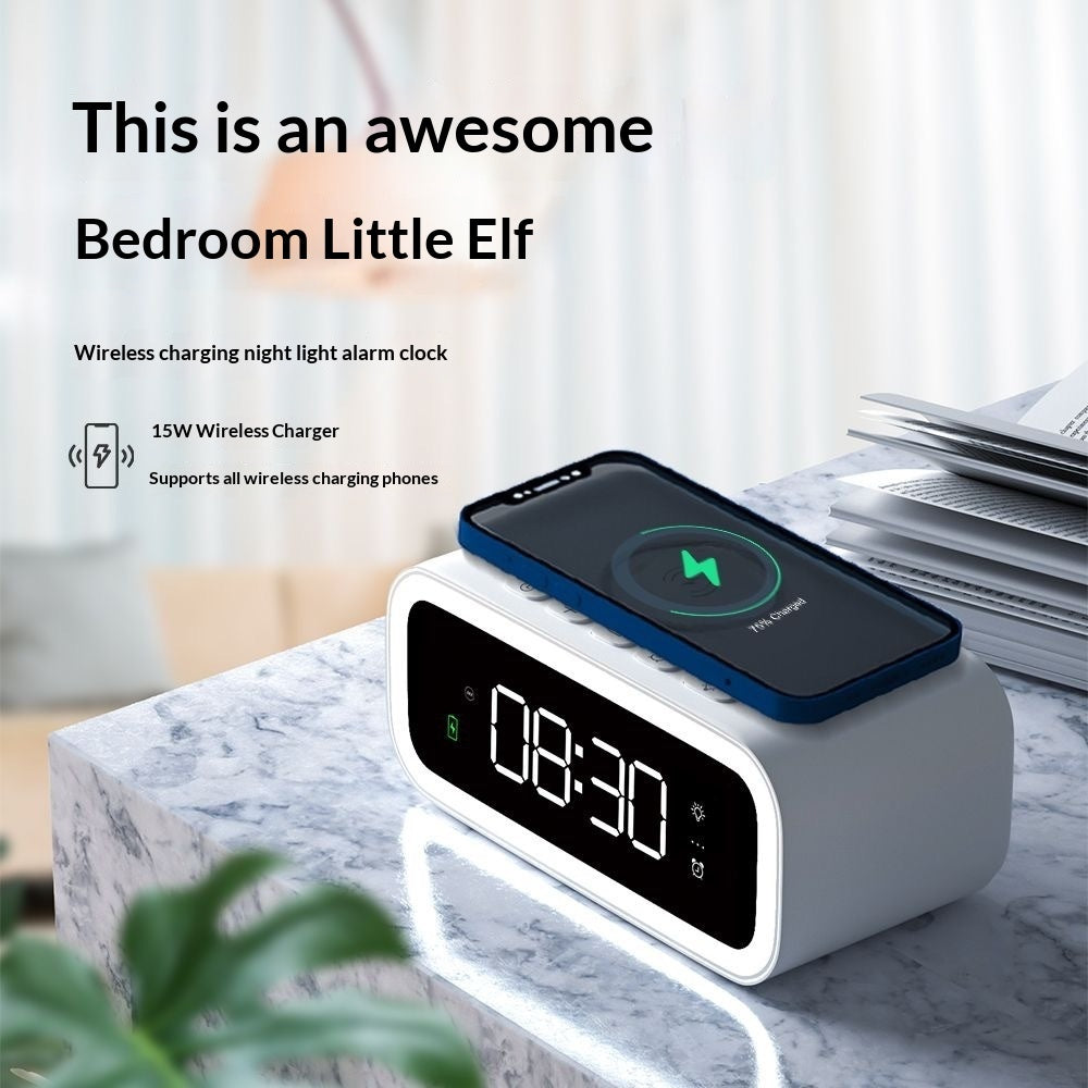 Multi-function Universal Mobile Phone Wireless Charging Electronic Digital Alarm Clock