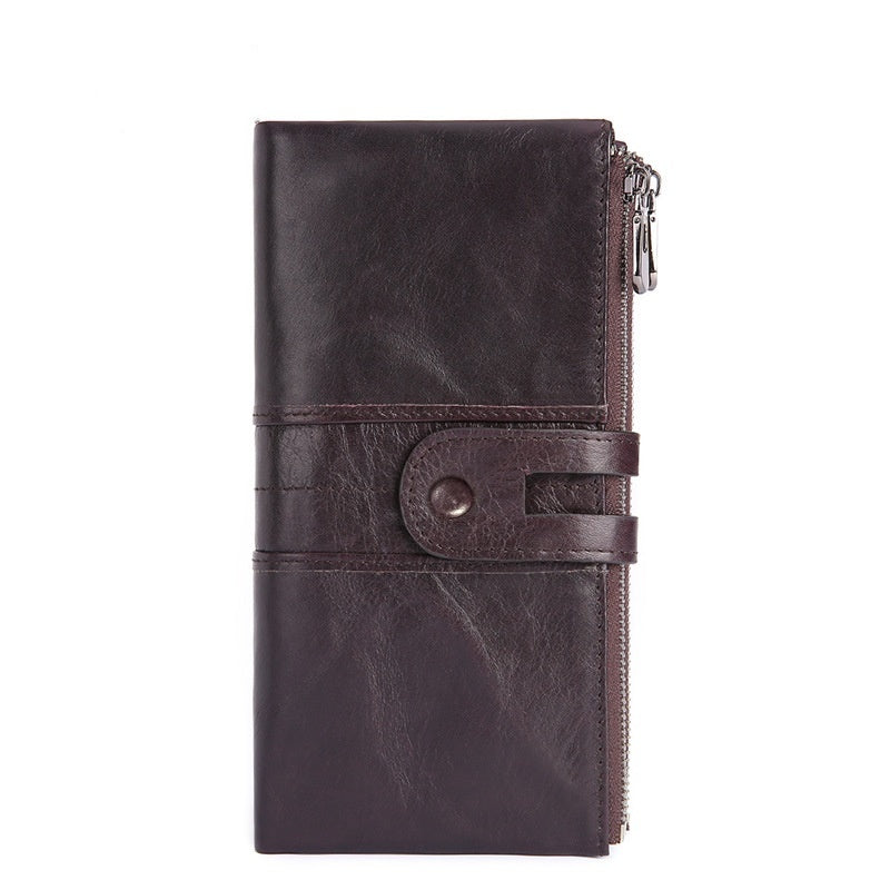 Retro Women's Leather Wallet Fashion Rfid Long Wallet