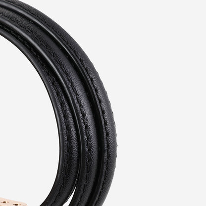 Women's Thin Genuine Leather Dress Simple Suit Coat Waist Belt