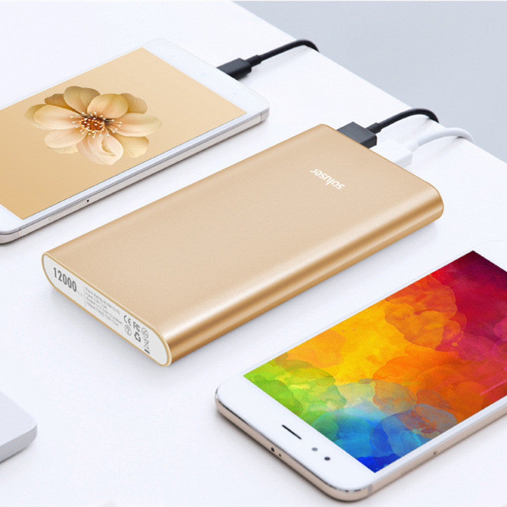 SlimAlloy 12K: 12000mAh Ultra-Thin Aluminum Alloy Power Bank