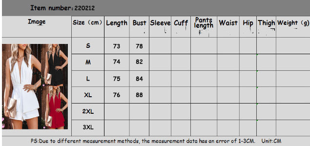 Back Jumpsuit INS Casual Party One-piece Shorts For Women