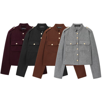 Women's Fashionable Casual Single Breasted Jacket