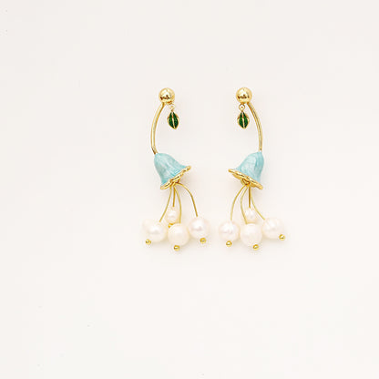 Natural Baroque Pearl Ear Studs Fashion High Sense