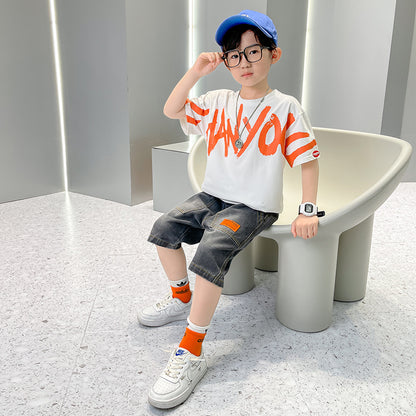 The Trendy Kinetic: Big Boy’s Short-Sleeve Trendy Suit T-Shirt