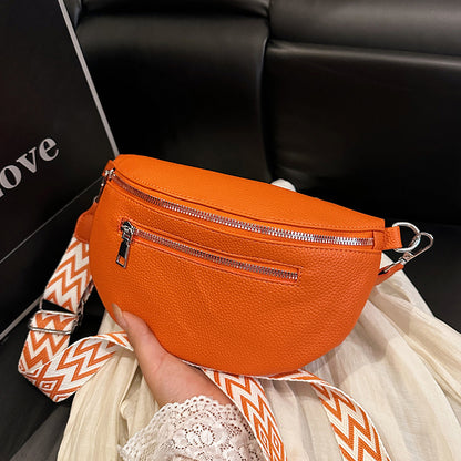 Fashion Chest Bag Women's New Solid Color One-shoulder Crossbody