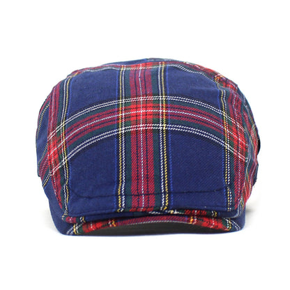 Retro Plaid Beret Men's And Women's Spring And Autumn Hat Casual Peaked Cap