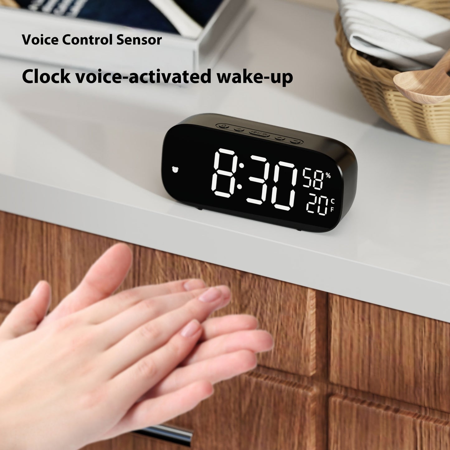 Digital Essence: Dual-Power Voice Controlled Minimalist Clock