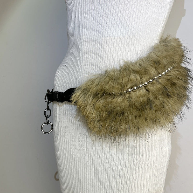 Fur Belt Retro Easy Matching Plush Waist Chain Waist Seal Waist Decorations