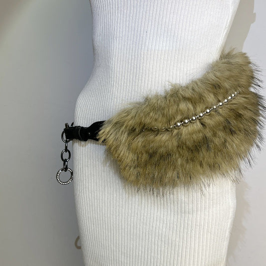 Fur Belt Retro Easy Matching Plush Waist Chain Waist Seal Waist Decorations