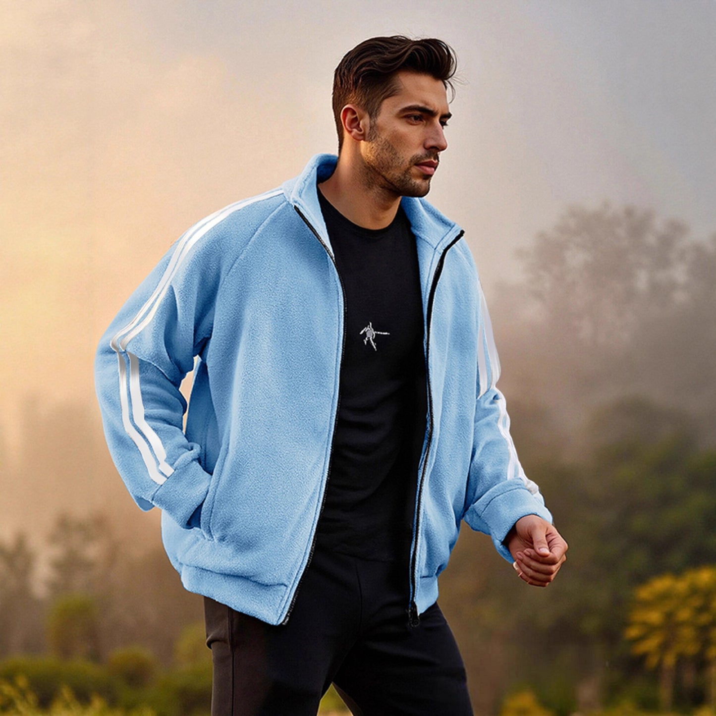 Street-Chic Versatile Zippered Fleece Jacket